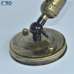 lampe table vintage bronze noir effet vieilli interrupteur mural fixe vis