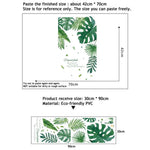 autocollant mural feuilles tropicales moderne adhésif vert opaque décoration murale résistant eau chambre salon