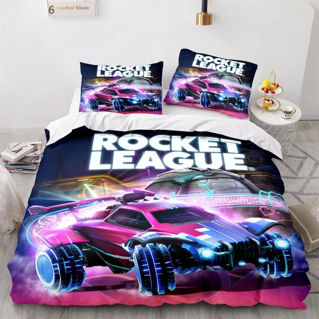 Ensemble de literie Rocket League adulte avec housse de couette et taies d'oreiller