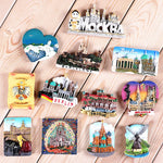 souvenirs aimants réfrigérateur scènes urbaines paysages culturels personnages belgique berlin grèce russie espagne praguechine