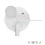 lampe murale moderne étagère usb blanc noir rose adjustable chambre salon