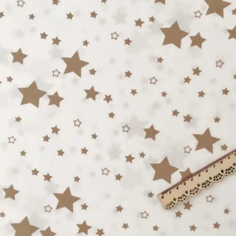 tissu coton 160cm largeur étoiles moderne rose blanc gris décoration literie coussins patchwork
