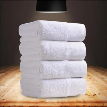 serviette coton absorbante sechage rapide face moderne rectangle blanc texture nid d'abeille duveteuse spa