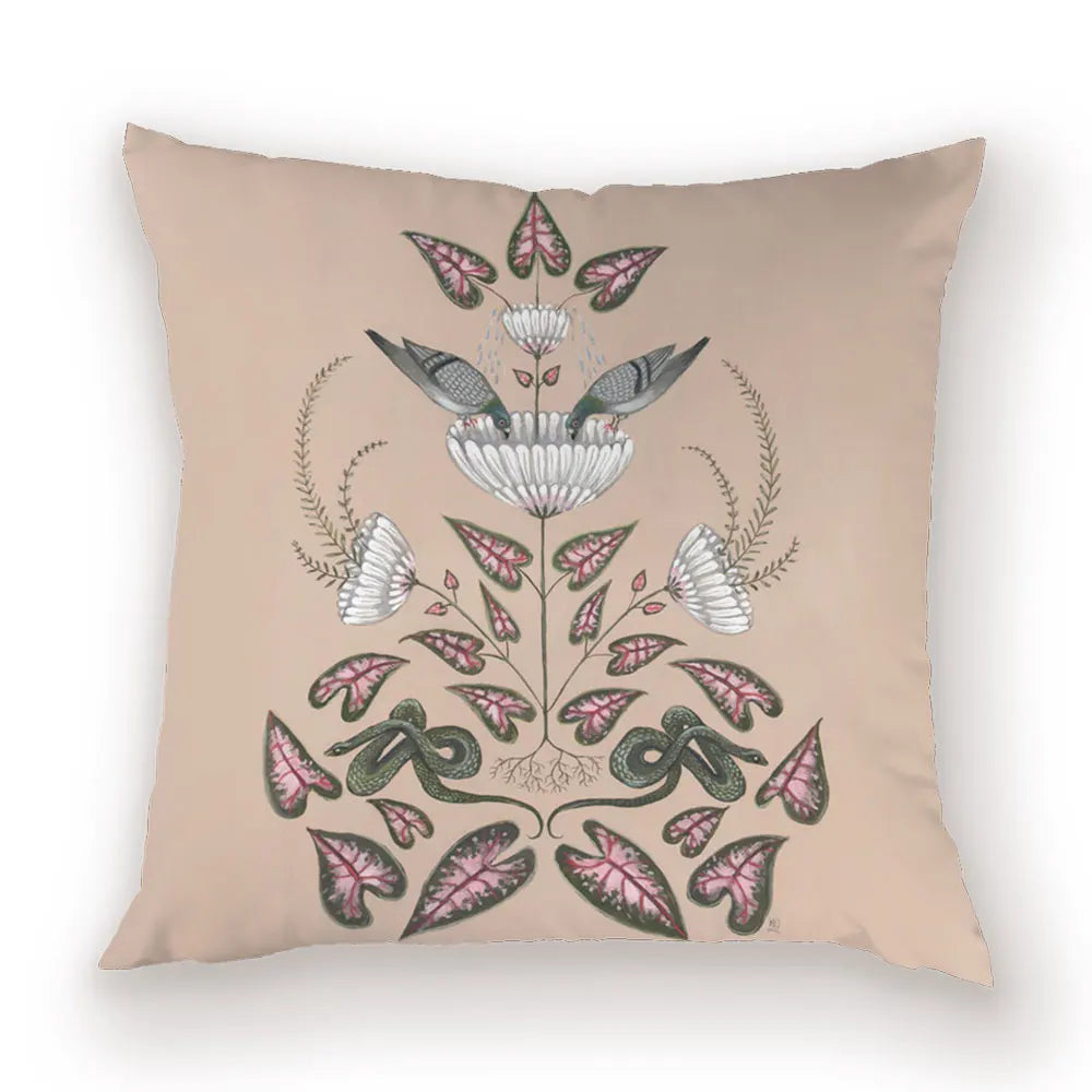 taies d'oreiller carrées fleur vintage polyester blanc décoratives