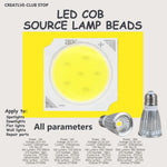 sources lumineuses led cob 3w 5w 7w 10w blanc neutre blanc chaud 13x13mm moderne