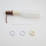 distributeur savon liquide cuivre blanc moderne élégant lisse brillant fixations inclusées bouteille joint embout