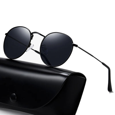 Lunettes de soleil miroir rondes polarisées homme femme