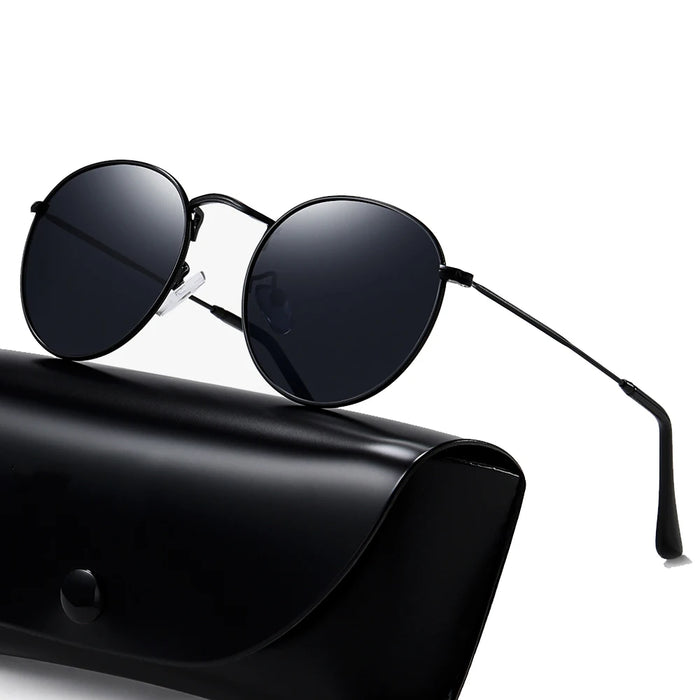 Lunettes de soleil miroir rondes polarisées homme femme