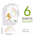 stickers muraux arc ciel multicolores enfants decoration moderne vinyle