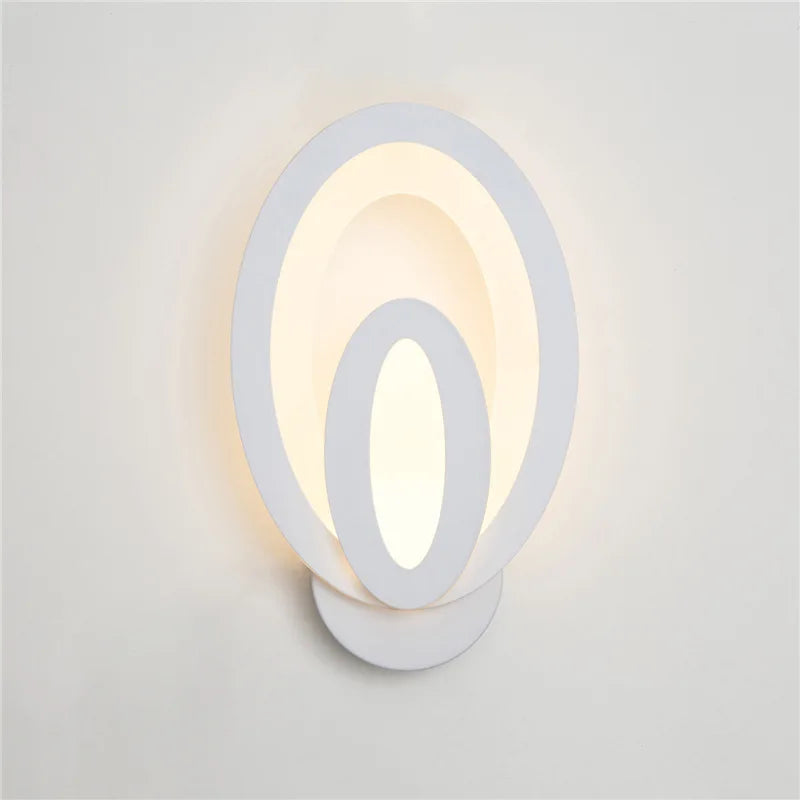 lampe murale moderne blanc circulaire minimaliste industrielle fixée mur LED