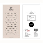 stickers alphabet manuscrit vintage calligraphique orange beige blanc noir semi transparents adhésifs journal scrapbooking