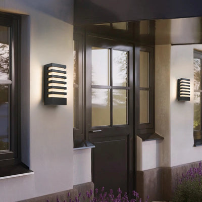 Applique murale LED étanche design noir pour extérieur Ombre Interieur