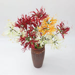 fleurs artificielles rouge blanches jaunes bleues modernes décoration maison mariage anniversaireextérieur