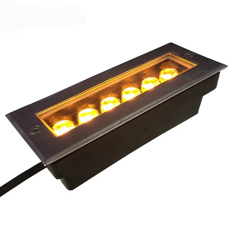 lampe led jardin ip68 3000k 4000k 6000k noir argent moderne minimaliste fixations vis cable