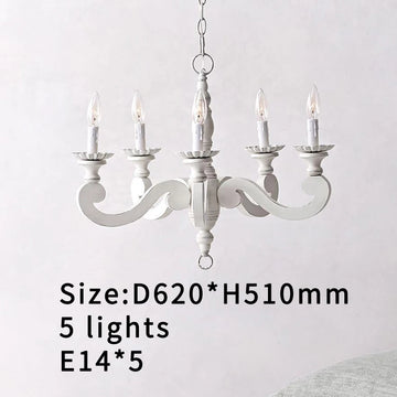 lustre bois blanc ampoules classique élégant suspension chambre enfant cuisine
