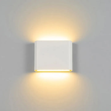 applique murale led ip65 étanche 6w 12w noir blanc contemporaine fixée adhésif