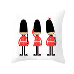 taies d'oreiller décoratives londonien motif big ben polyester respectueux environnement cartoon bleu rouge blanc