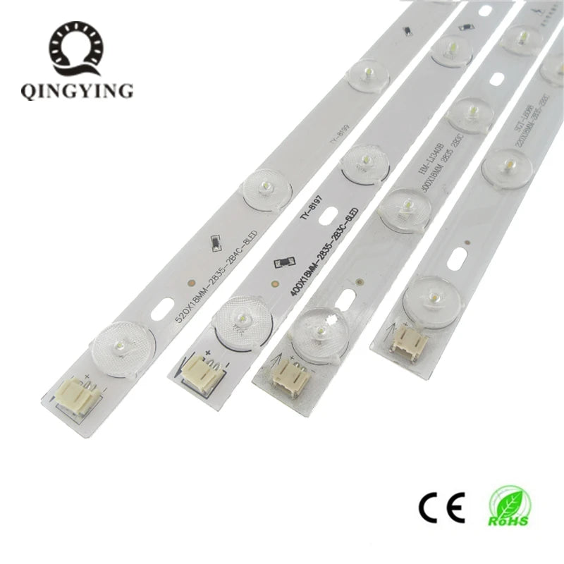bande led 6w 8w 220mm 310mm 400mm 520mm blanc warm white modernes connecteurs