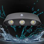lampe murale led moderne blanc sensibilité mouvement étanche réglable intérieur extérieur