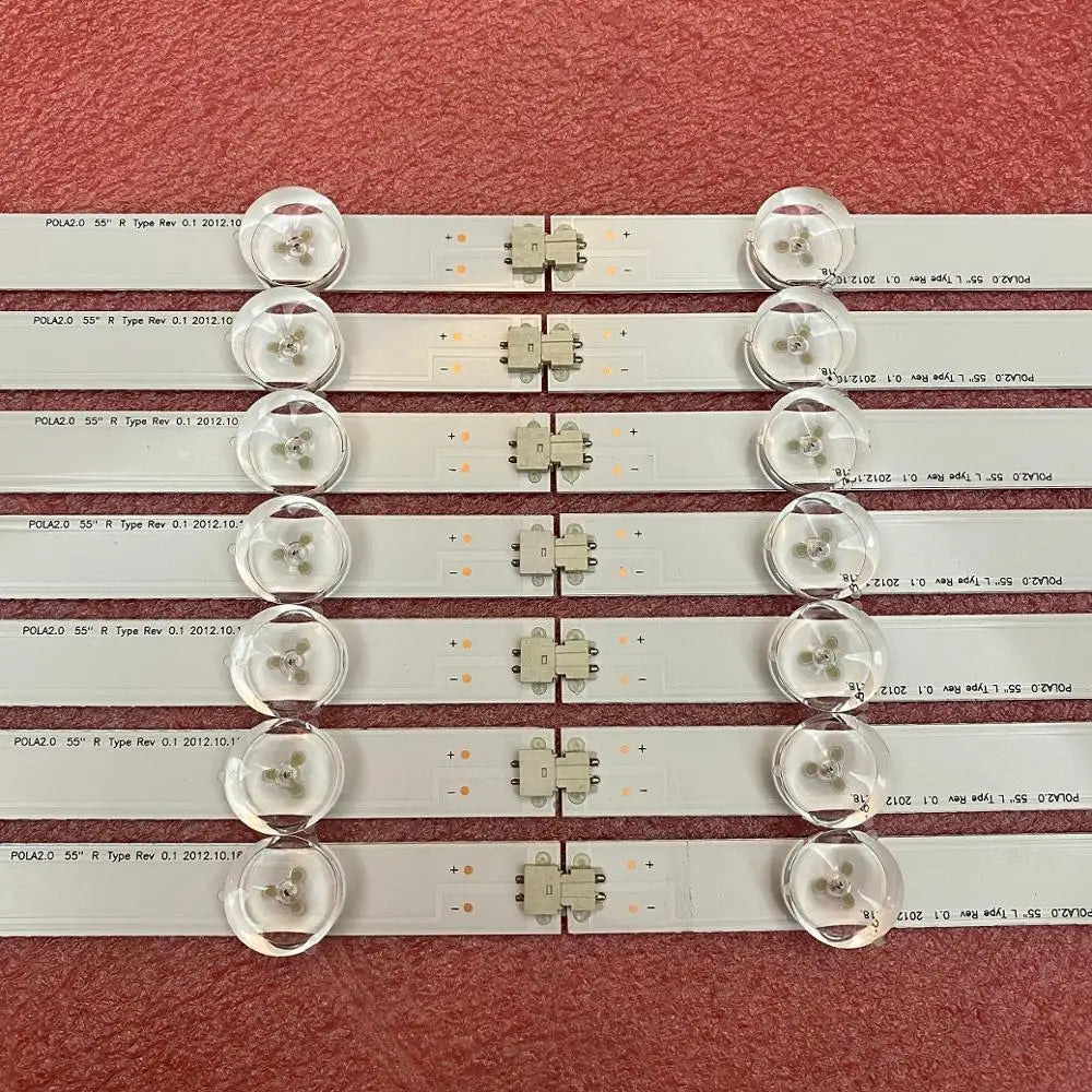 bandes rétroéclairage led blancs connecteurs modernes téléviseur fixés lisses opaques aluminium