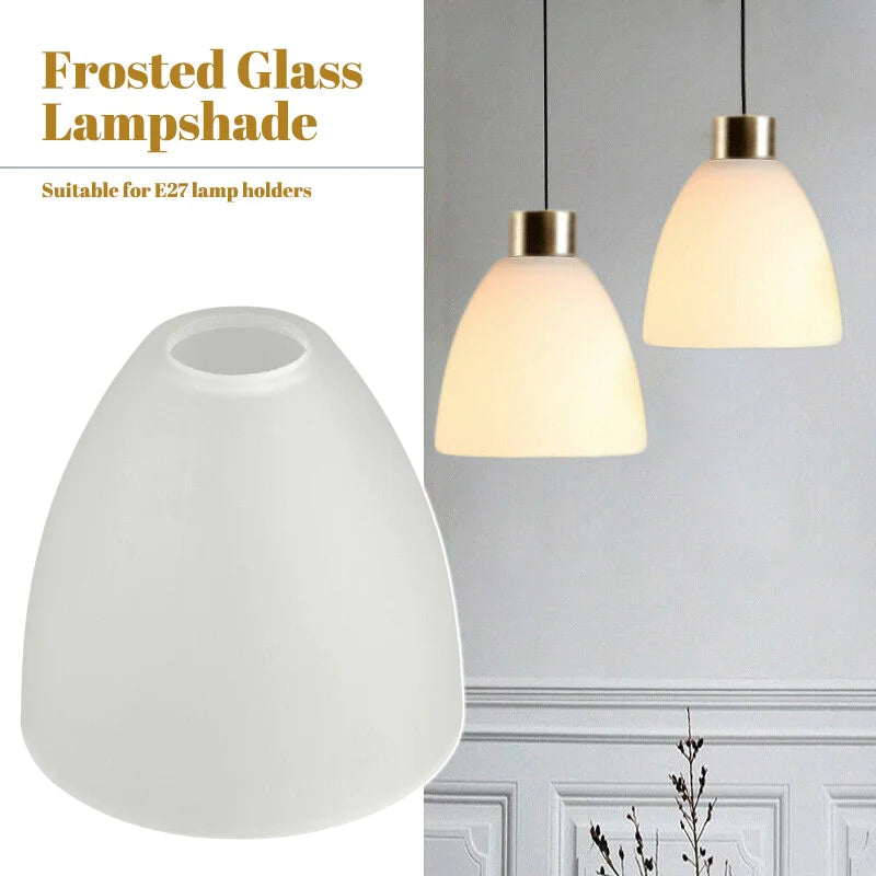 abat jour verre blanc translucide moderne décoration intérieure cloche lumière fixe