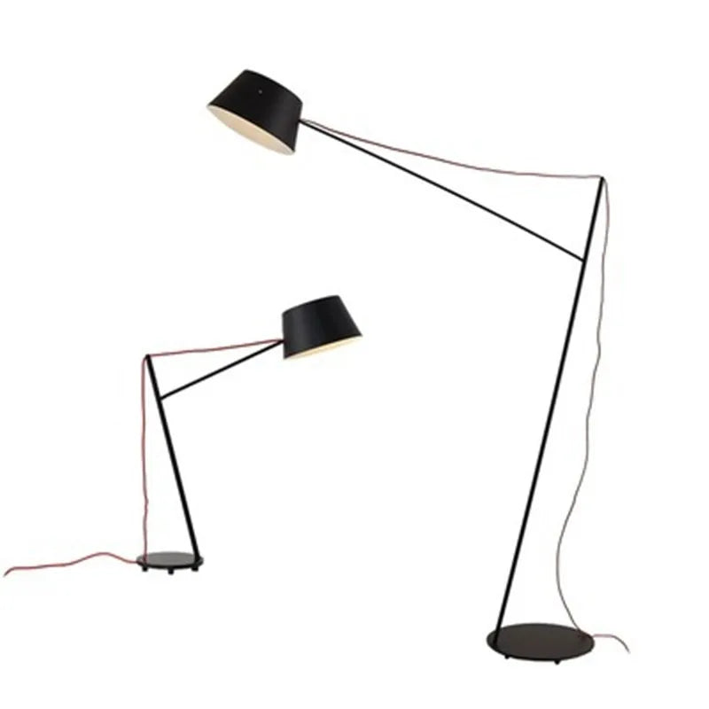 lampe sol moderne noir rouge led éclairage intérieur minimaliste vintageTouchable Interrupteur Marche Arrêt