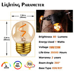 ampoule led filament spirale dorée vintage 220v e27 2200k 25000h dorée opaquée 40x60mm