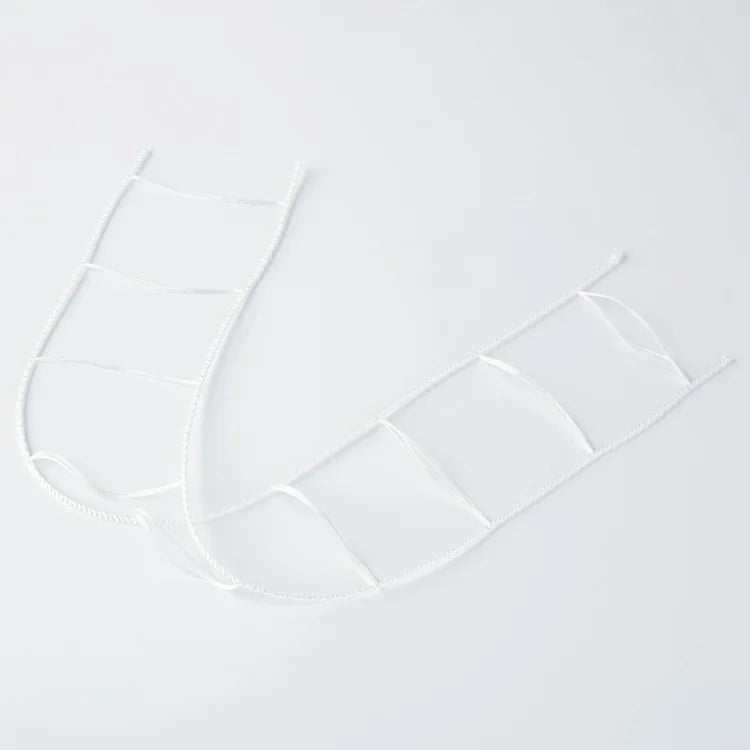 ruban coton solide blanc rayures fines 20m opacité classique couture attache rideau