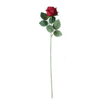 bouquet roses artificielles rouge blanc velours feuilles vertes decoration intérieure classique anniversaire mariage