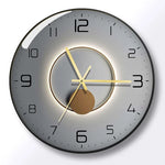 horloge murale moderne abstraite noir doré salon chambre coucher 12 14 16 pouces