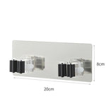 porte balai mural adhésif blanc gris vert moderne transparent pratique