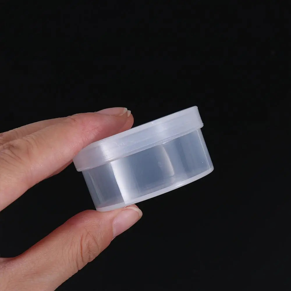 boîtes rangement transparentes plastique recyclable petites pièces bijoux organisation round pratique