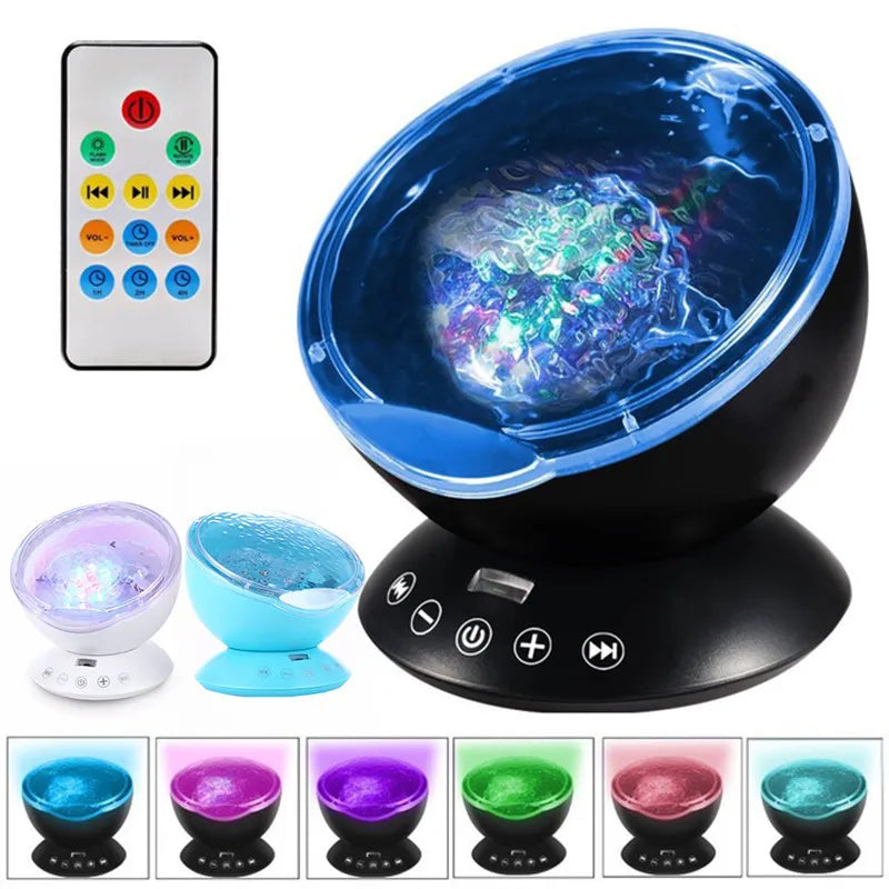 projecteur effets lumineux nocturne télécommande veilleuse nuit led colorée moderne adhésif bluetooth musique chambre
