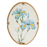 tableaux ovales vintage illustrés fleurs botaniques cadre doré élégantes décoration murale ancienne chambre salon