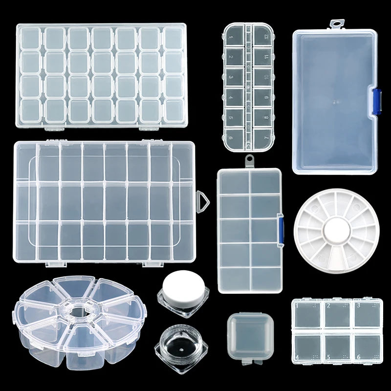 boîtes rangement bijoux transparentes modernes 24 compartiments clips pratiques écologiques