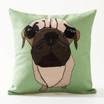 housse carrée coussin animal imprimé moderne zèbre oiseau chien vache multicolore