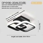 plafonnier moderne led acrylique blanc noir geometrique salle manger chambre cuisine entree