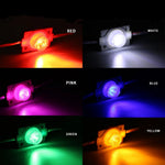 ruban led 12v blanc rouge vert bleu moderne adhésif transparent coB 50x30mm