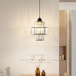 Suspension lumineuse transparente moderne rangs verre dorés élégante chambre salon