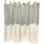 rideau moderne polyester coton beige clair texture légèrement rugueuse opacité fixations rubans minimaliste maison
