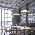 suspension lumineuse moderne blanc fer chromé led salon chambre coucher