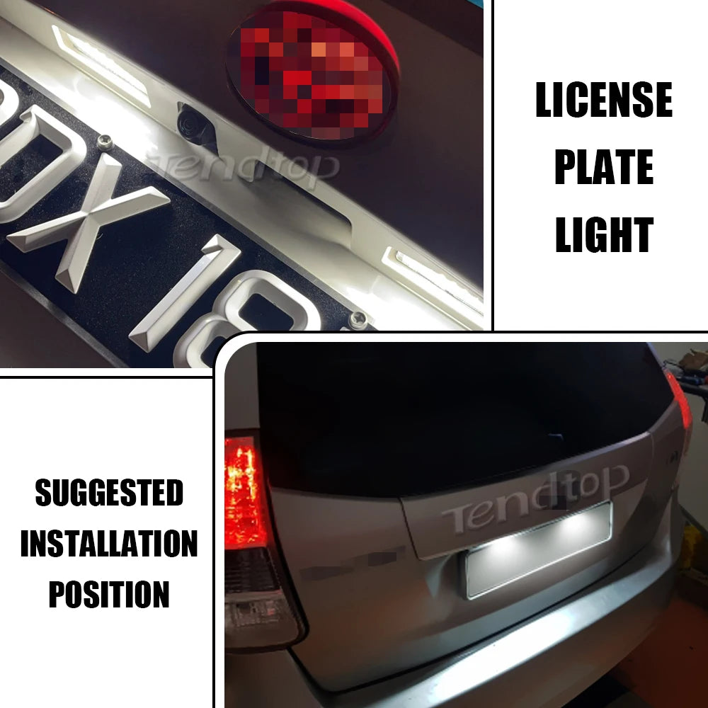 lampe plaque immatriculation blanc moderne clips connecteur électrique 12v 2400lumens prius rav4