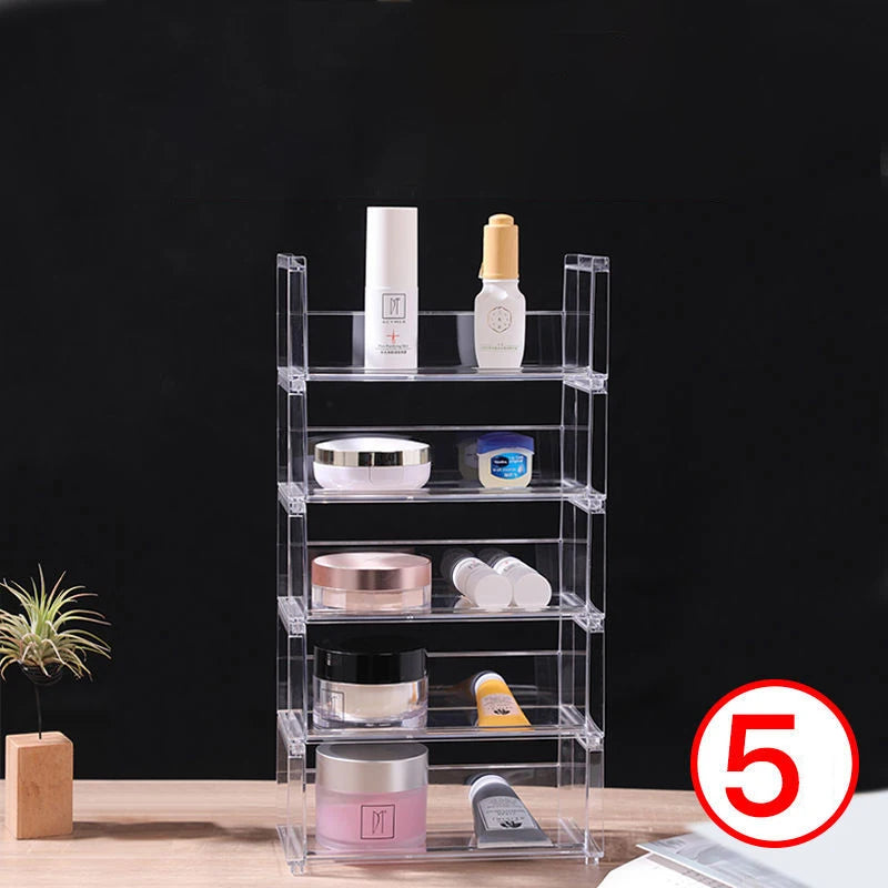 étagère acrylique transparente moderne rangement cosmétiques bocaux assaisonnement figurines pop