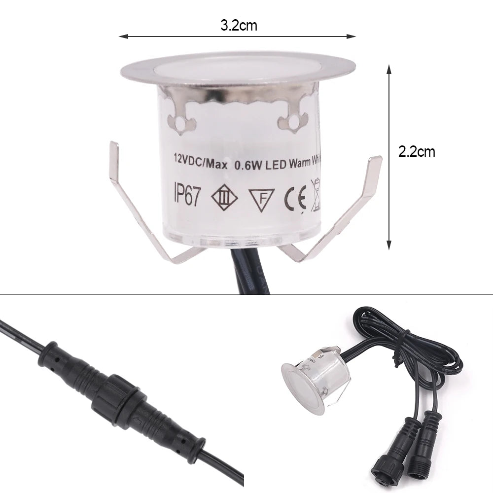 Lampe LED solaire imperméable IP67 blanc moderne câble adaptateur électrique