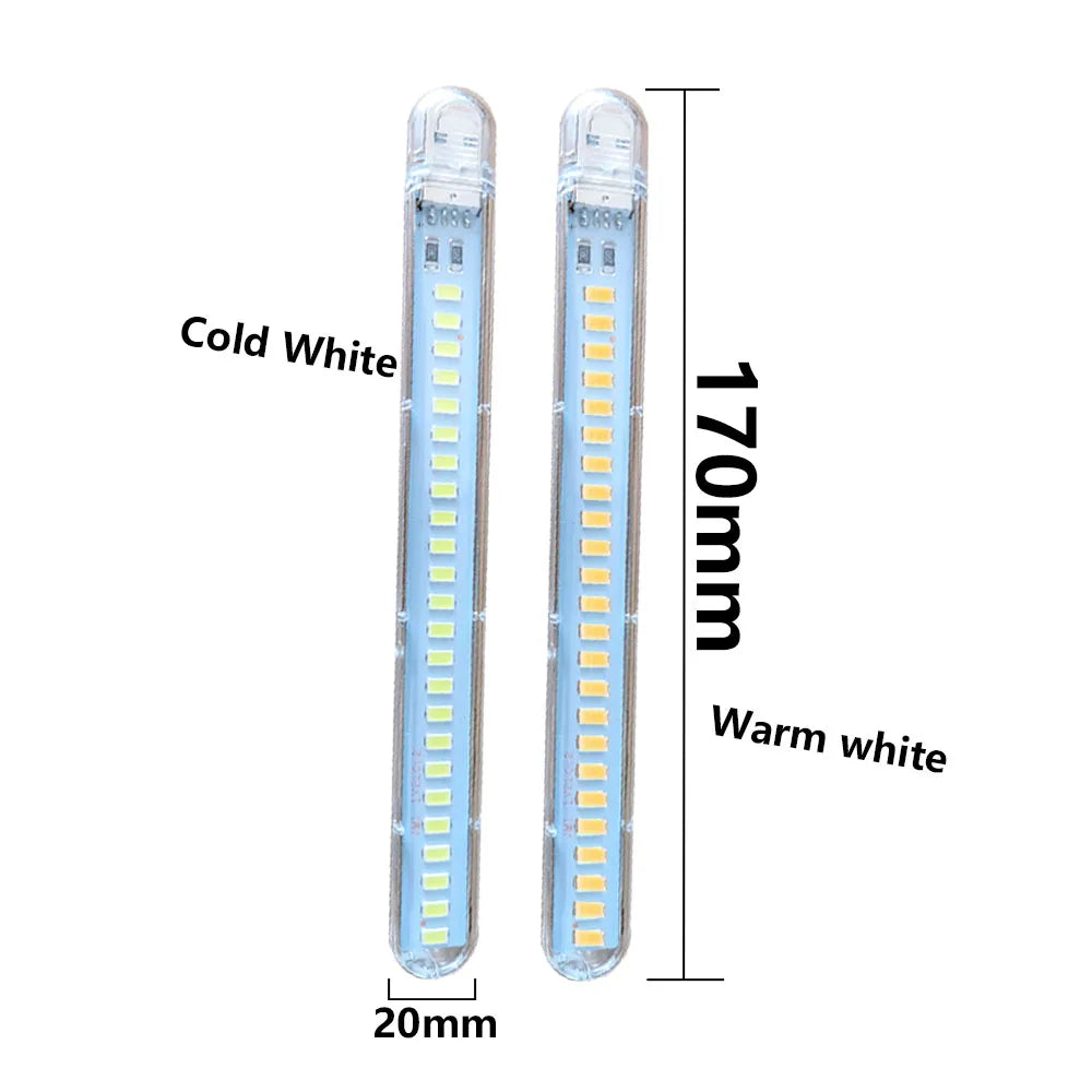 lampe led usb transparente moderne 24led 8led 3led blanc froid chaud 5v
