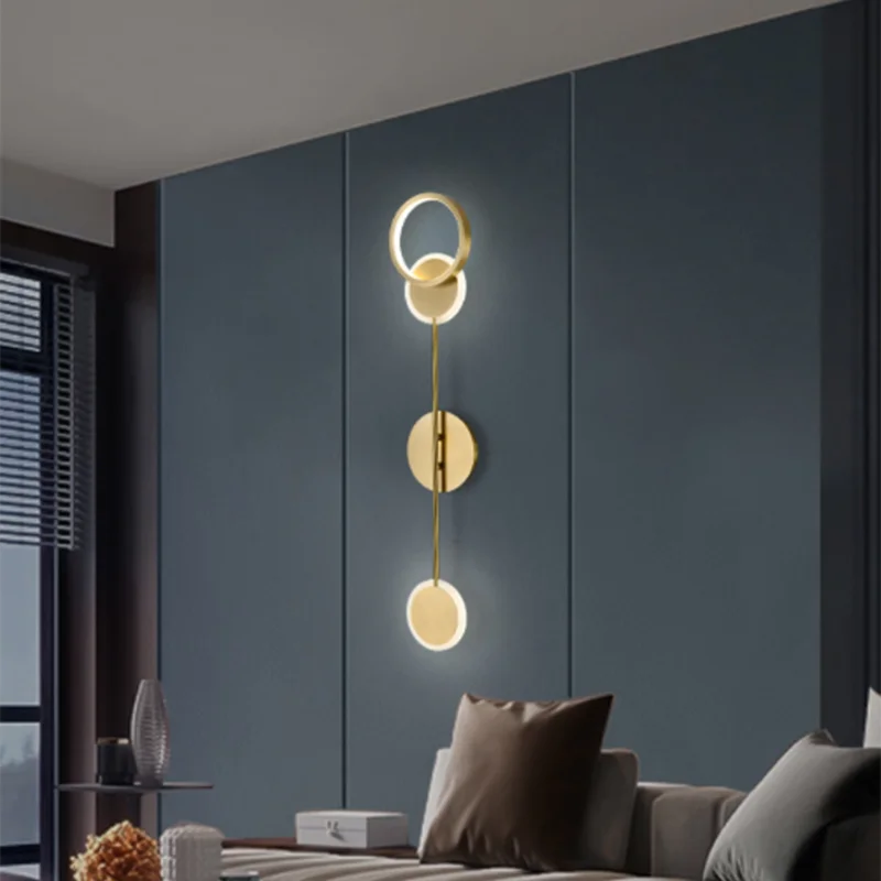 applique murale or moderne minimaliste éclairage led cuisine contemporain fixée mur translucide nordique