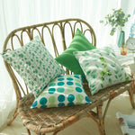 taies d'oreiller décoratives moderne motifs points feuilles géométriques polyester imperméable respectueux environnement catégories Blanc