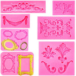 moules silicone gâteau fondant dentelle baroque ornements floraux vintage decoration cupcake roseclair