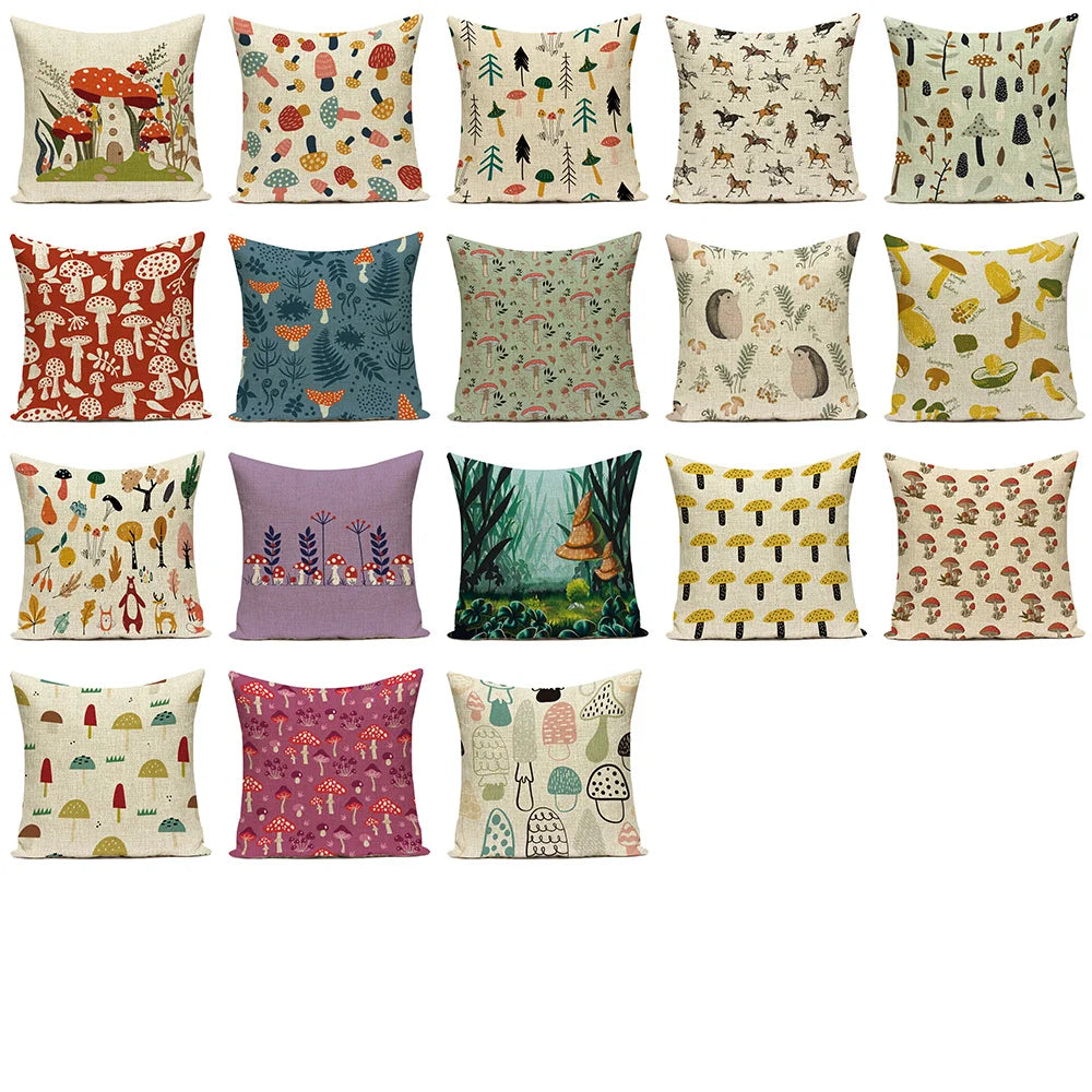 coussin carré imprimé dessin animé multicolore rustique adhésif 45cm 45cm
