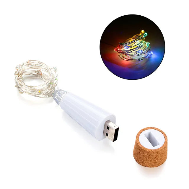 guirlande lumineuse usb rechargeable liège led moderne décoration chambre noël